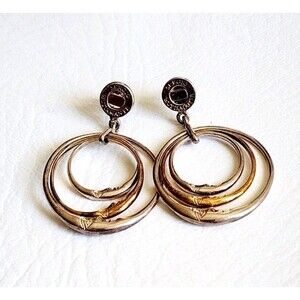 Sergio Bustamante Moon in Drop Earrings Sterling Silver/Gold Vermeil